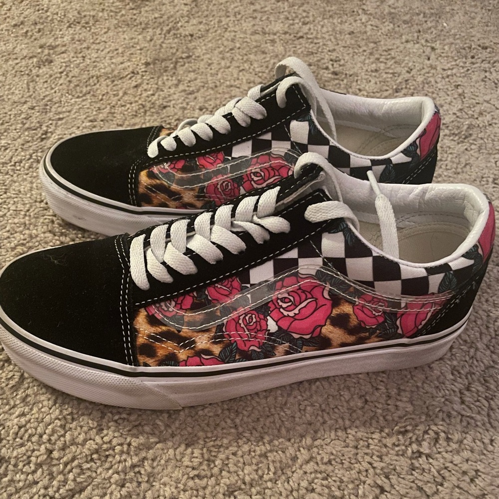Vans Old Skool Rose Leopard & Checkered